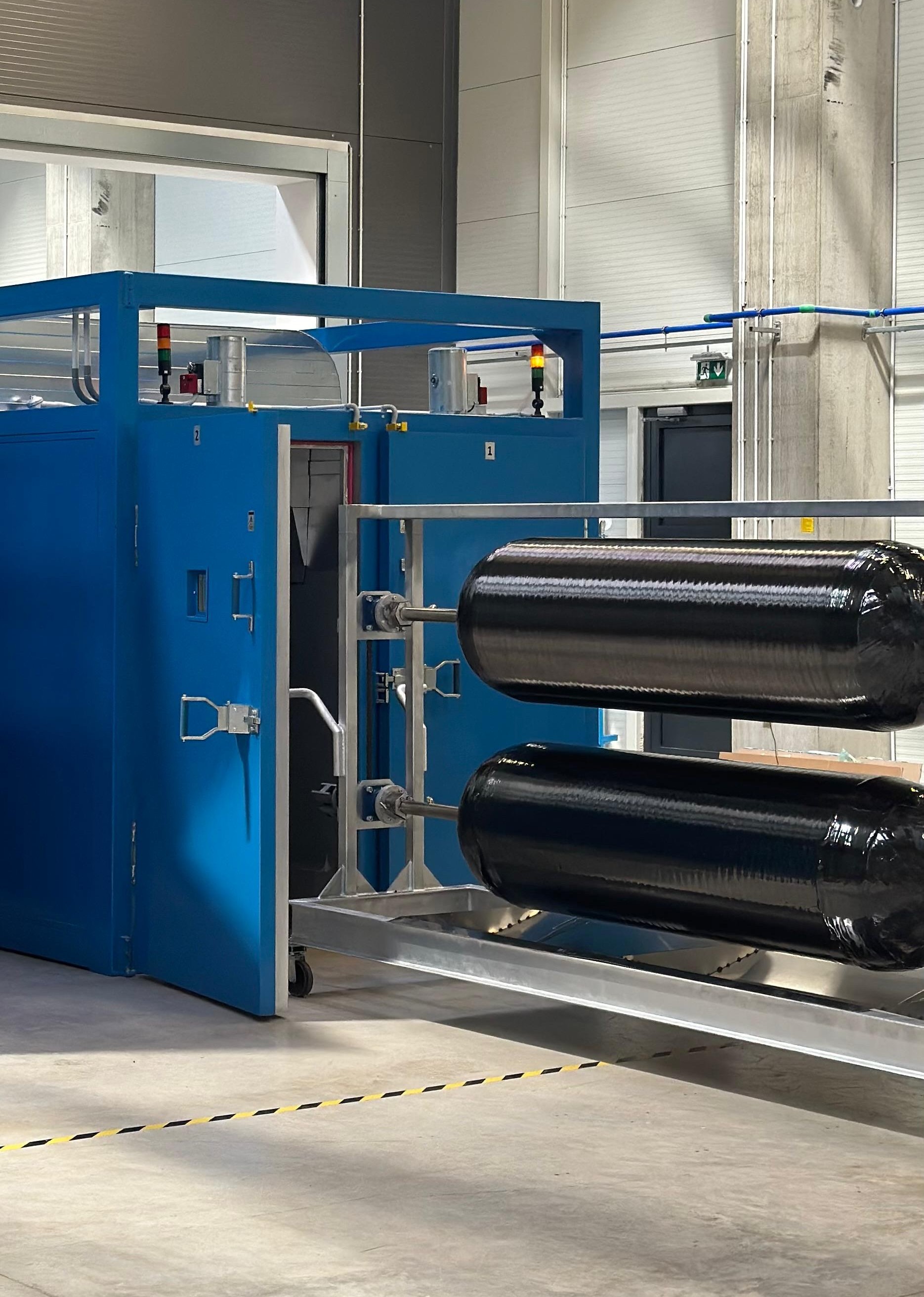 Composite curing oven pressure vessel curing process